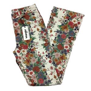 Wrangler Westward 626 High Rise Bootcut Jeans Women's 26X34 Floral Print Cream